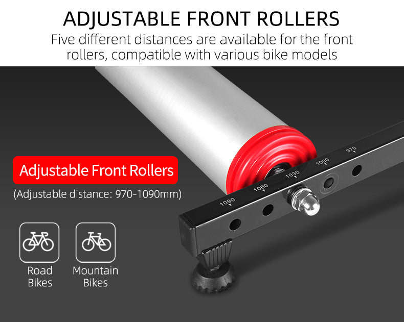 ROCKBROS Cycling Bicycle Roller Trainer Black Bike Rollers Foldable Indoor Cycling Training Silent Rollers Exercise Indoor Folding