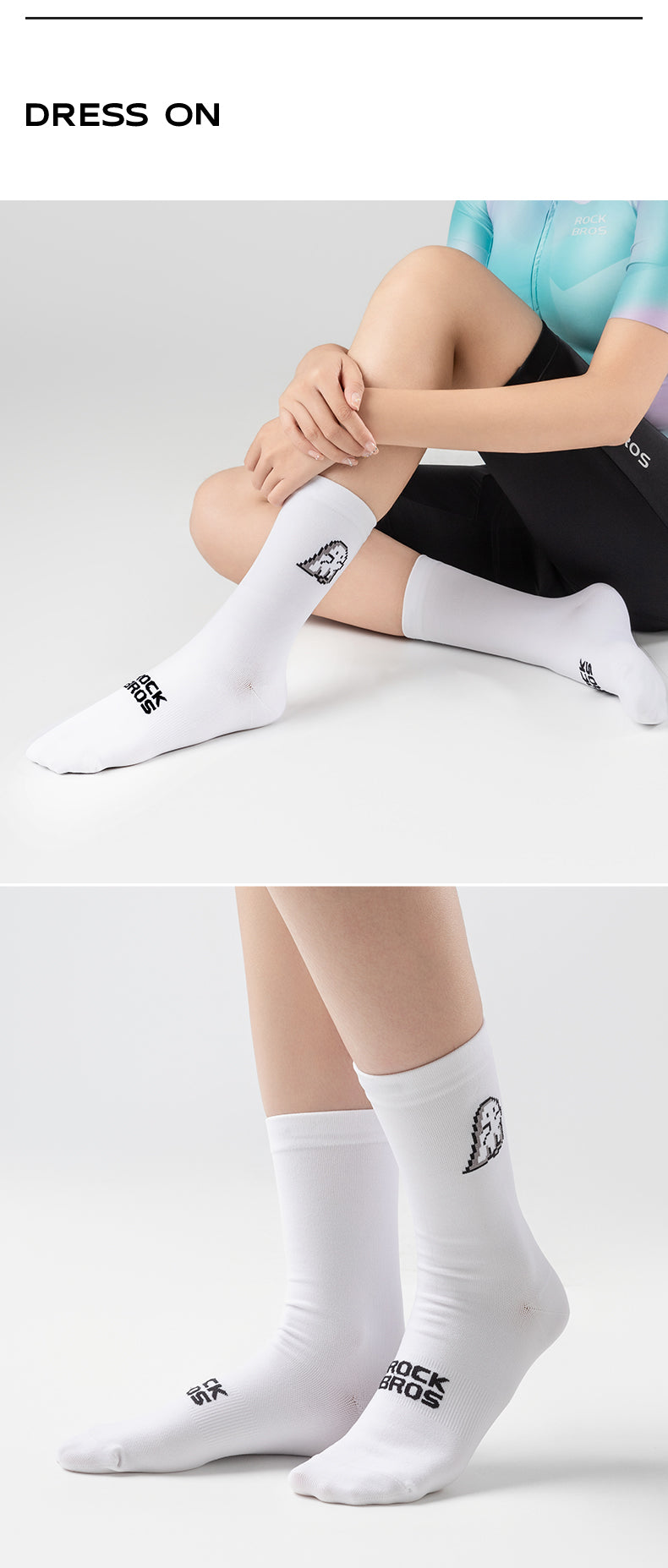 ROCKBROS Cycling Socks High Elastic Breathable Men Women Running Biking Football Basketball Outdoor Professional Sports Racing Socks