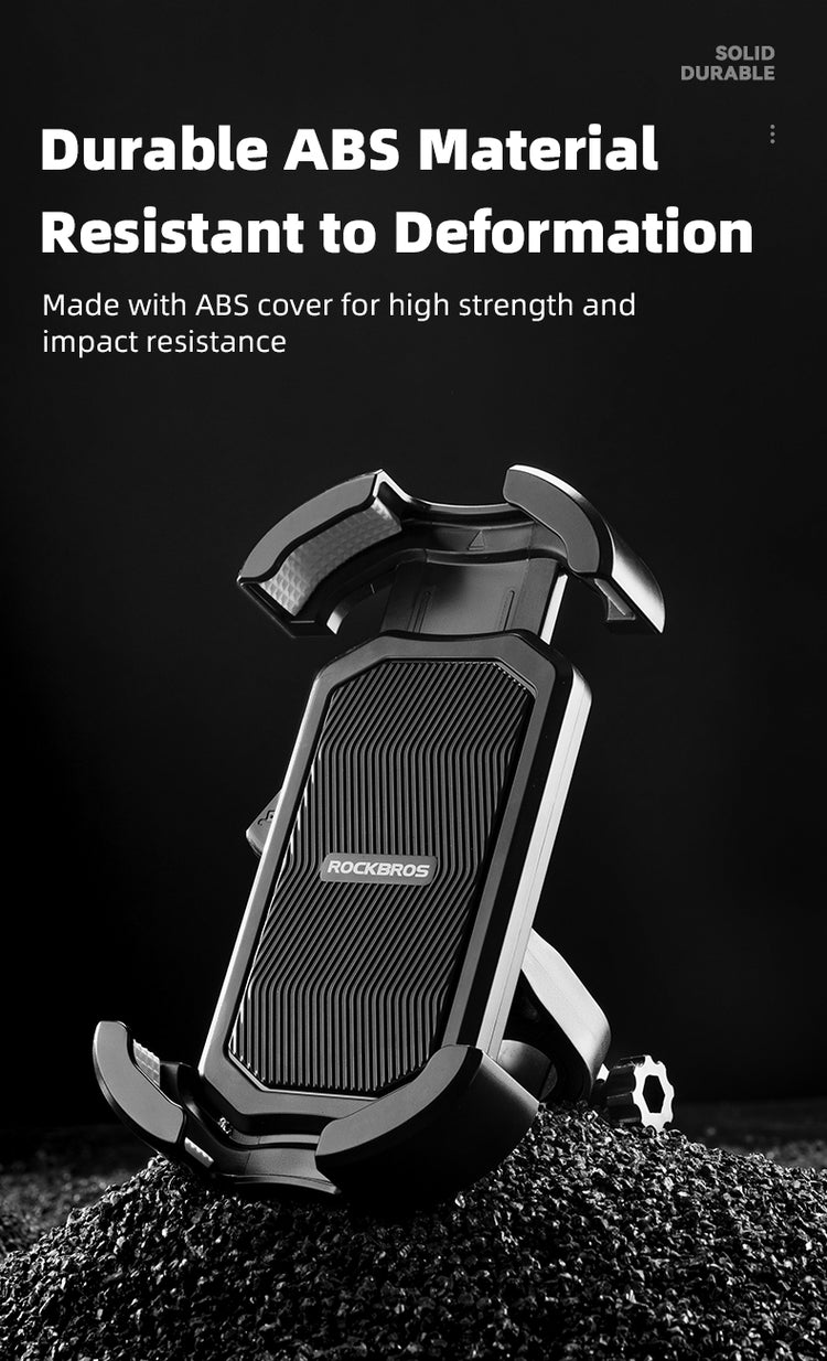 ROCKBROS 360° Rotatable Motorcycle Bike Phone Holder 4.7-6.8Inch Shockproof Cycling Cellphone Mount