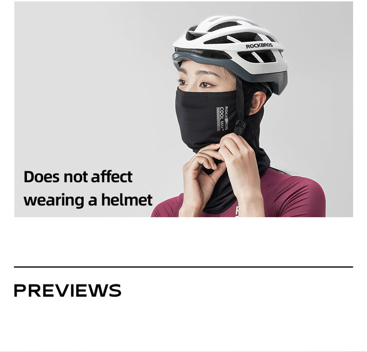 ROCKBROS Cycling Mask COOLMAX Fabric Summer Sun UV Protection Full Face Mask Balaclava Breathable Quick-drying Hiking Windproof Motorcycle Scarf