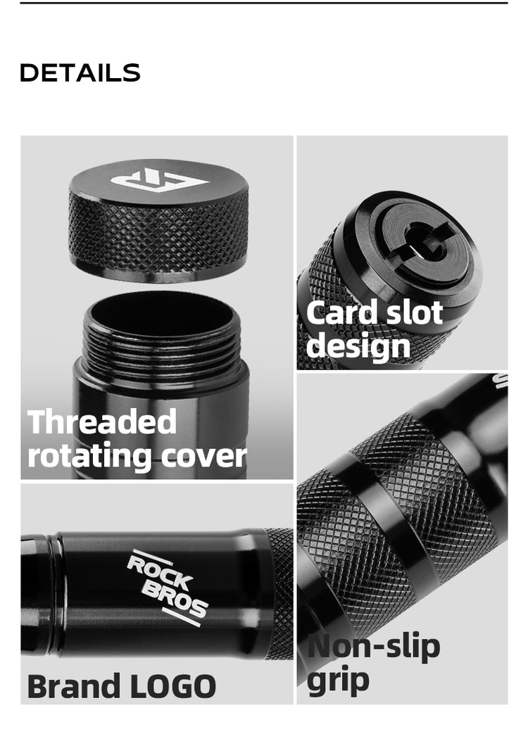 ROCKBROS Portable Bicycle Bike Tire Repair Patch Tool Aluminum Alloy Compact