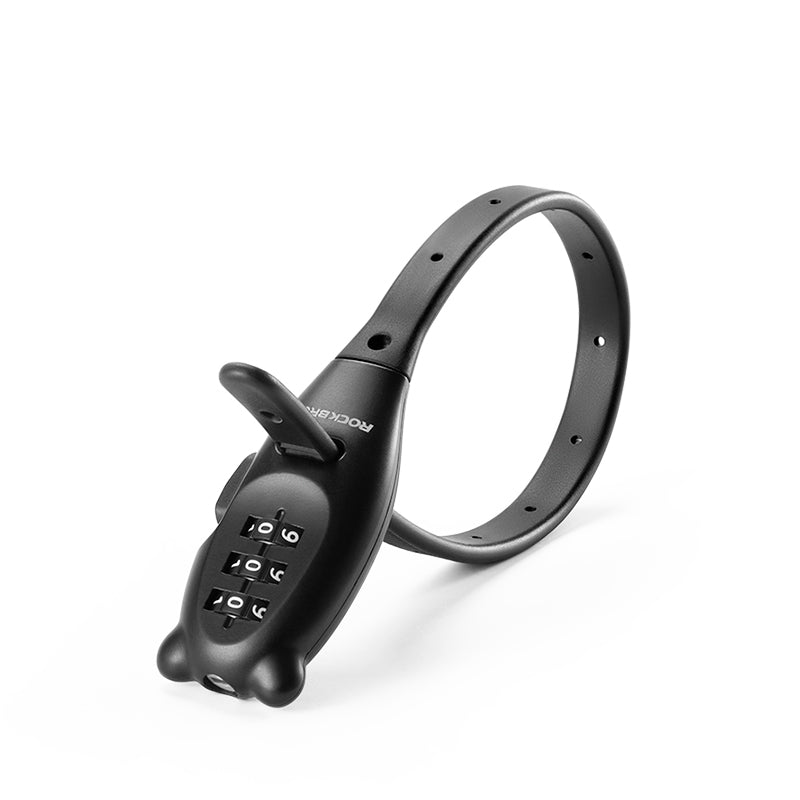 ROCKBROS 3-digit Password Tie Helmet Lock Multipurpose Bicycle Electric Scooter Motorcycle Portable Anti-theft Bike Accessories