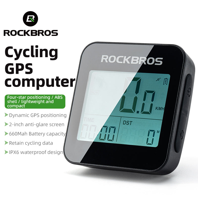 ROCKBROS Smart GPS Speedometer for MTB Road Bike IPX6 Waterproof Backlight Cycling Computer ABS Lightweight Wireless