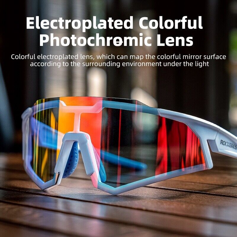 ROCKBROS Photochromic Goggle Cycling Sunglasses Sport Road Mountain Bike Glasses