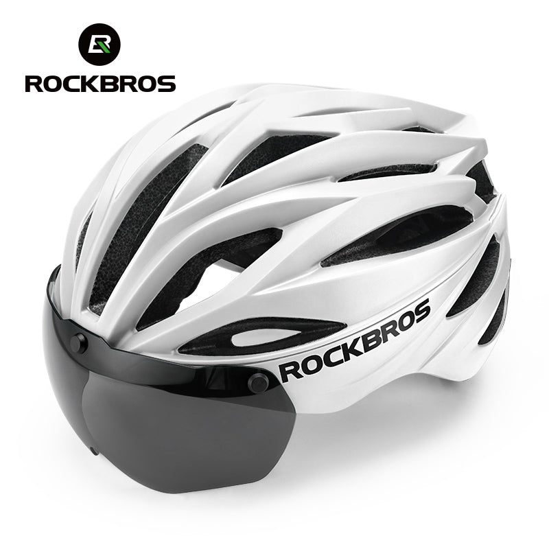 ROCKBROS Cycling Safety Helmet With Removable Goggles