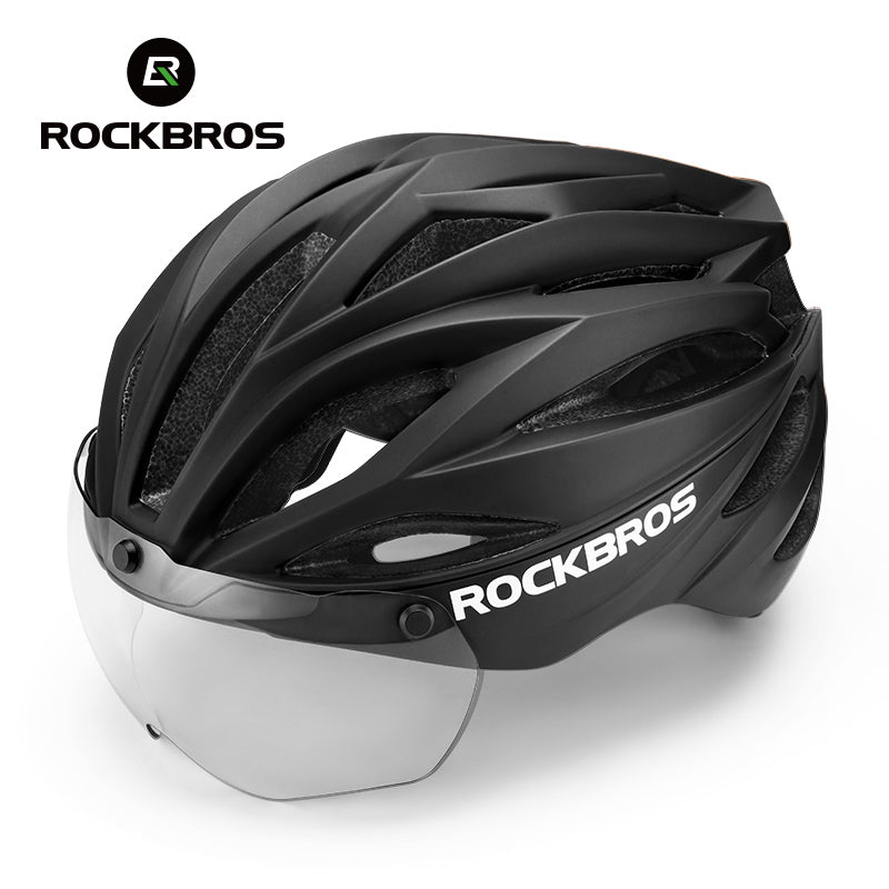 ROCKBROS Cycling Safety Helmet With Removable Goggles
