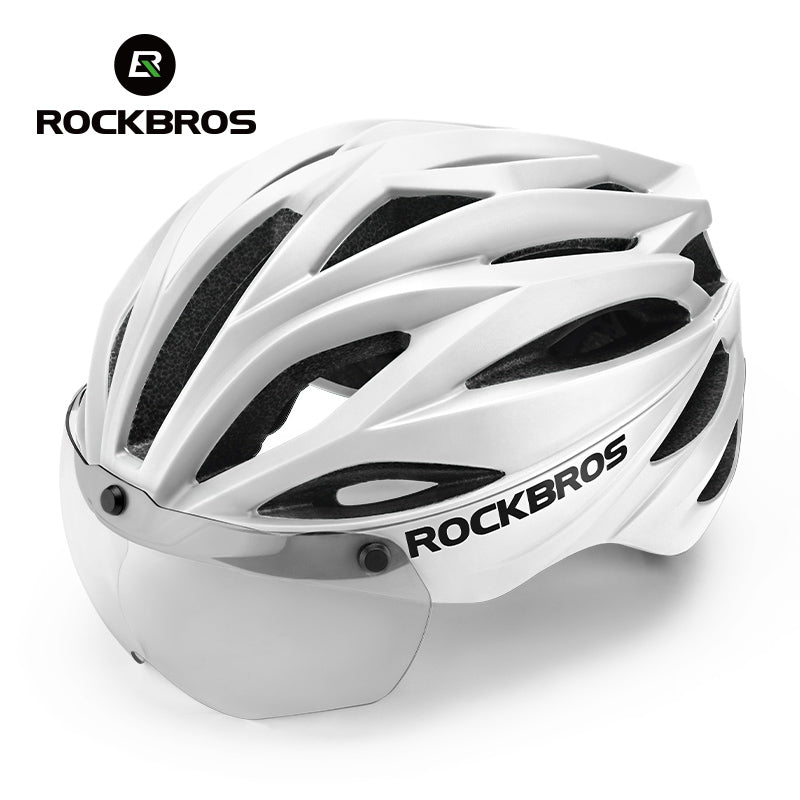 ROCKBROS Cycling Safety Helmet With Removable Goggles