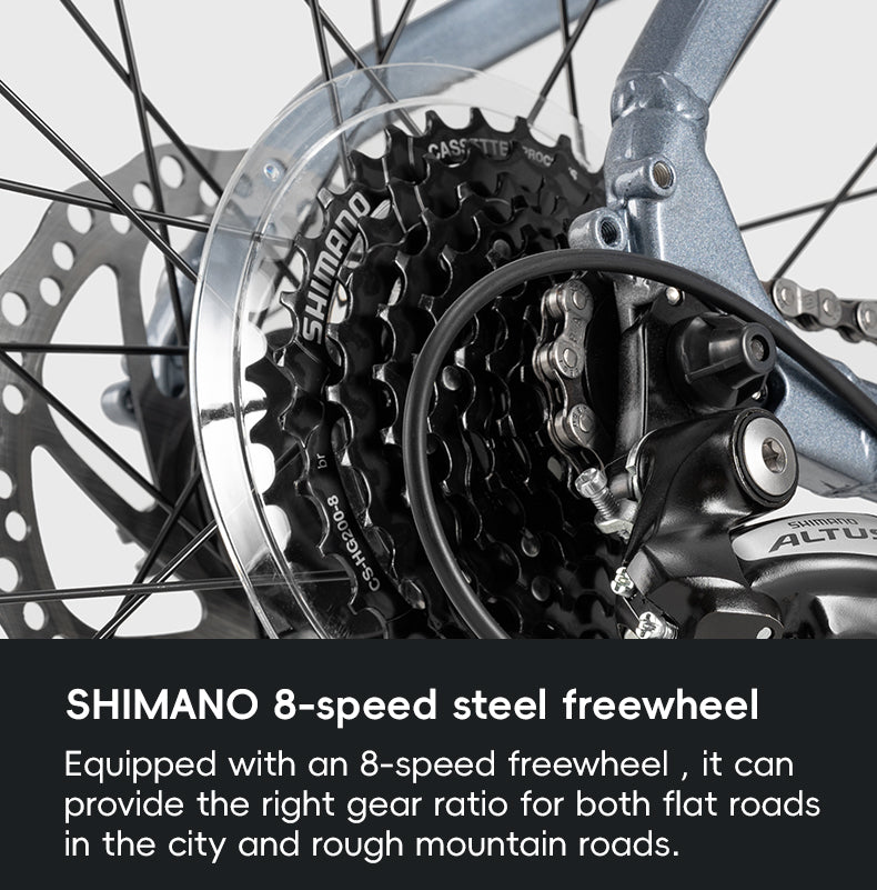 ROCKBROS Mountain Bike 27.5inch Shimano Gears 12-32T 8 Speed Disc Brake-MT200
