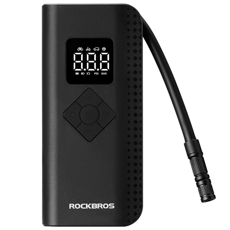 ROCKBROS Electric Bike Pump with Digital Display Schrader/Presta Valve