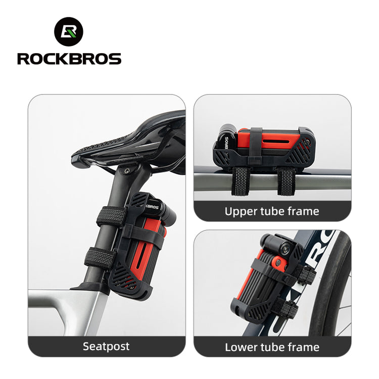 ROCKBROS Portable Bicycle Bike Folding Lock With Bracket