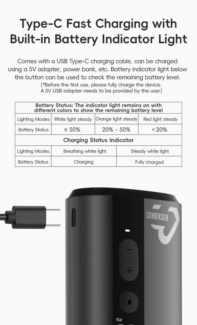 ROCKBROS Electric Bike Tire Pump Portable Motorcycle Bicycle Tyre Air Inflator 150PSI