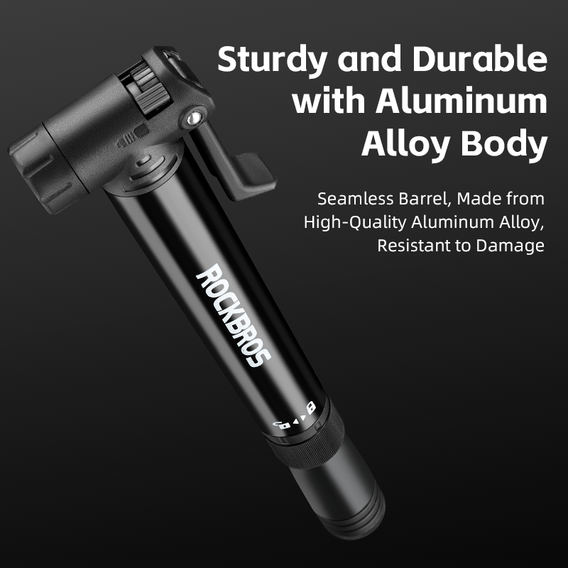 ROCKBROS Bicycle Bike Tire Pump 80PSI With Built-in Ratchet Tools