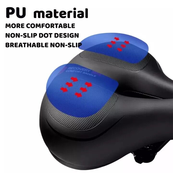 ROCKBROS Bike Bicycle Saddle Seat With Handle Comfort Shockproof Memory Foam Reflective Cycling Cushion
