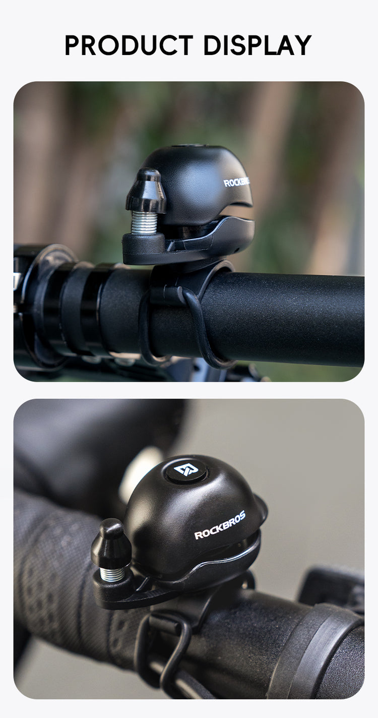 ROCKBROS Bicycle Bike Handlebar Bell 80dB Loud Sound Copper Alloy Alarm Ring Horn