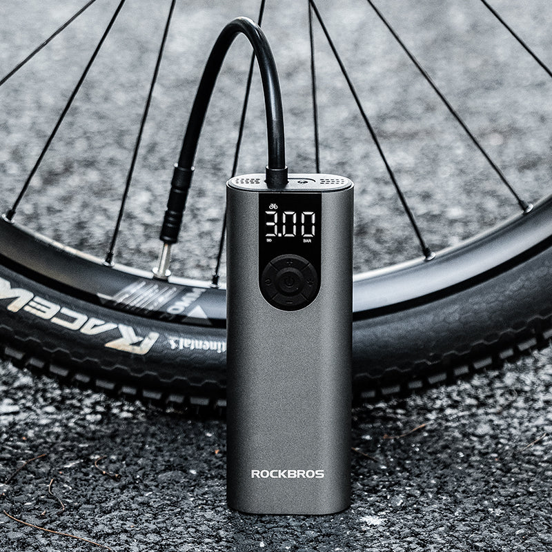 ROCKBROS Electric Bike Pump with Digital Display Schrader/Presta Valve