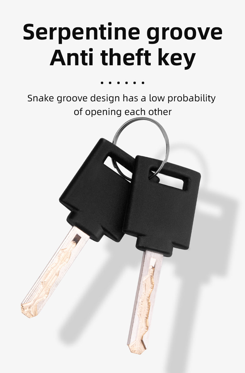 ROCKBROS Bicycle Bike Chain Lock Key Style 95cm