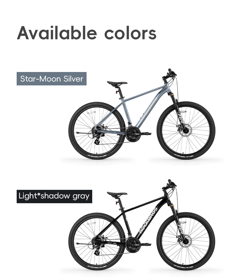 ROCKBROS Mountain Bike 27.5inch Shimano Gears 12-32T 8 Speed Disc Brake-MT200