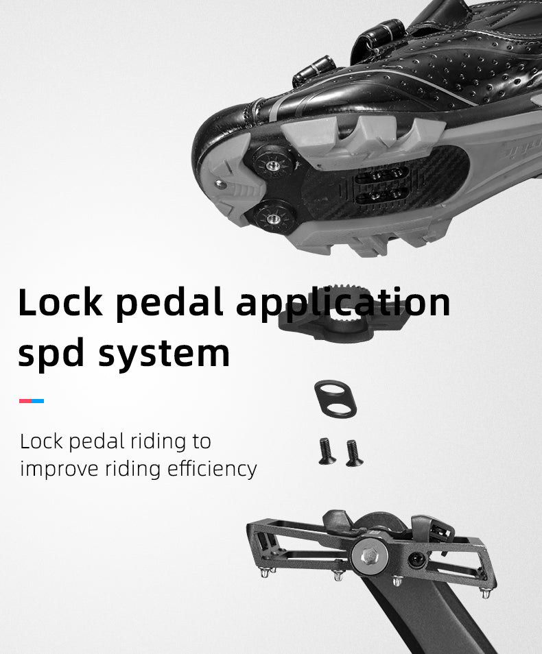 ROCKBROS Multi-Function Clipless Flat Bike Pedals in Black (Pair)