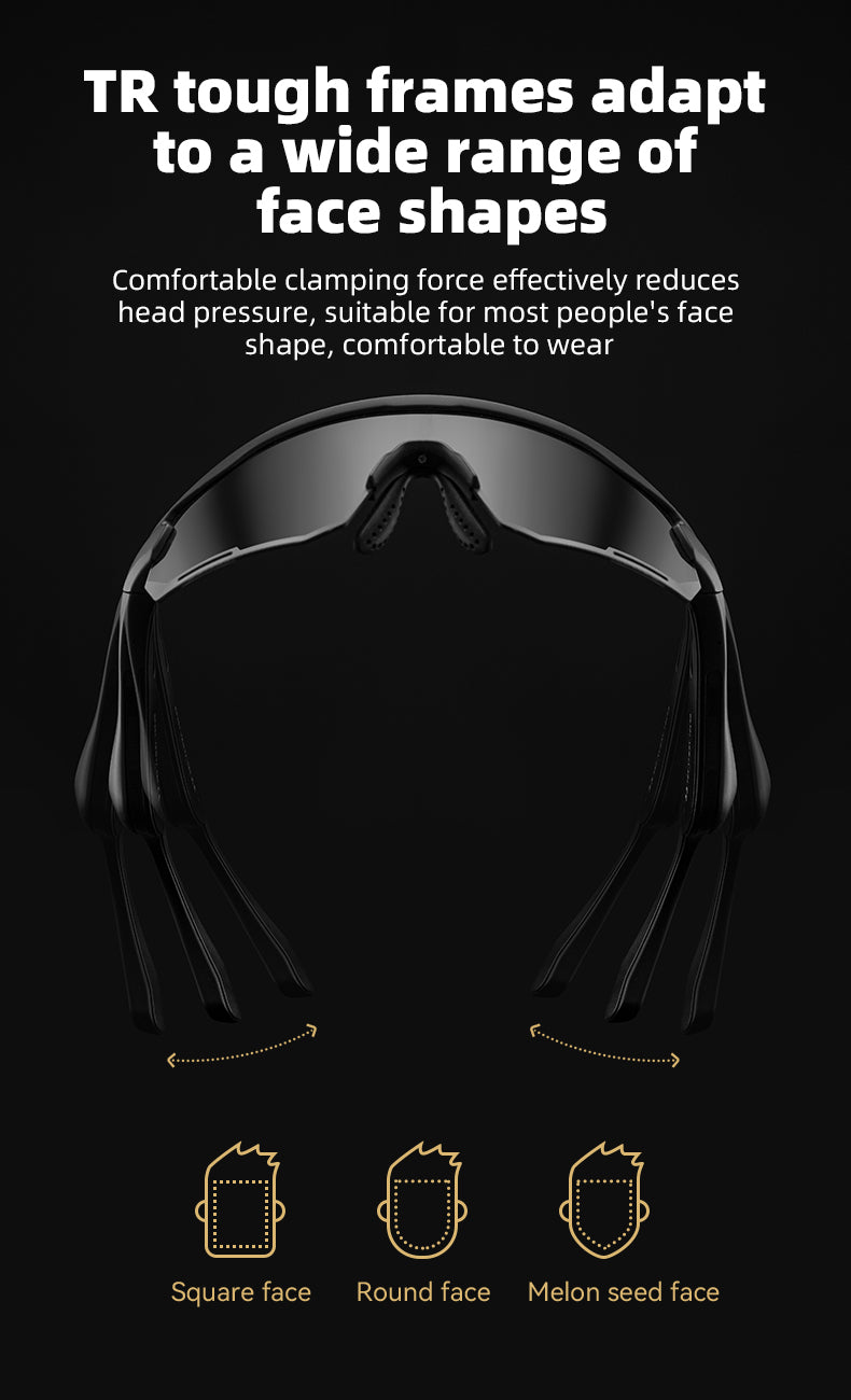 ROCKBROS Bluetooth Polarized Sunglasses Music Speaker Cycling Glasses Outdoor Sport