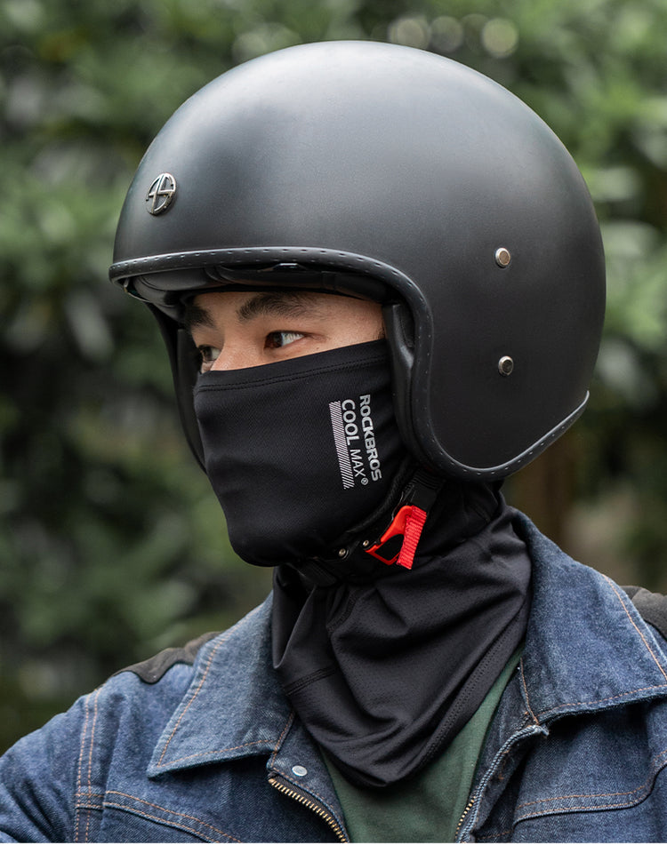 ROCKBROS Cycling Mask COOLMAX Fabric Summer Sun UV Protection Full Face Mask Balaclava Breathable Quick-drying Hiking Windproof Motorcycle Scarf