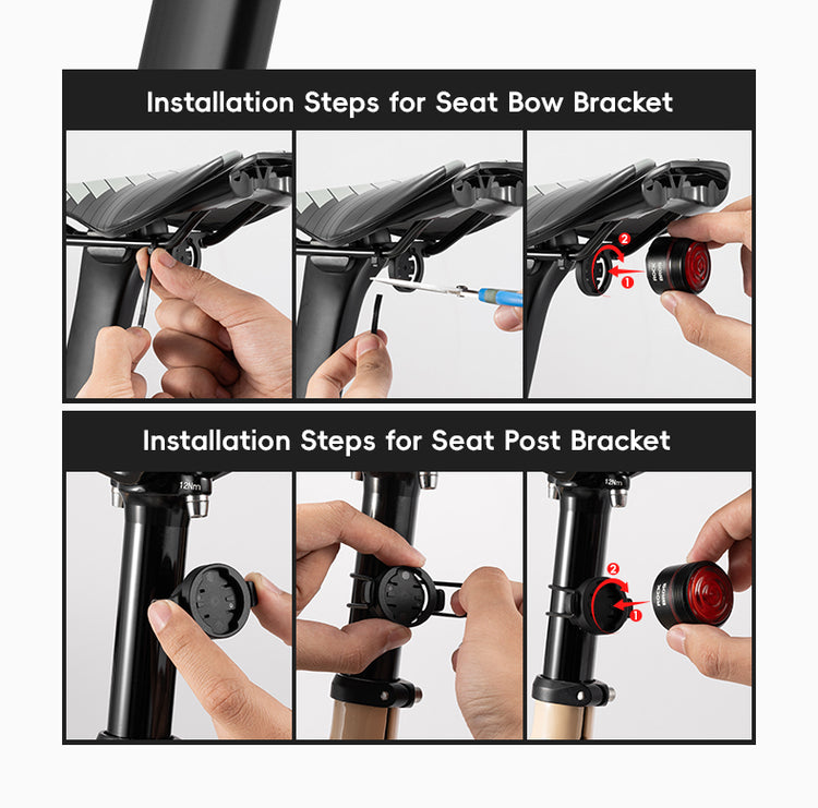 ROCKBROS Touch Switch Bike Rear Light MTB Bicycle Taillight Brake Sensing USB-C