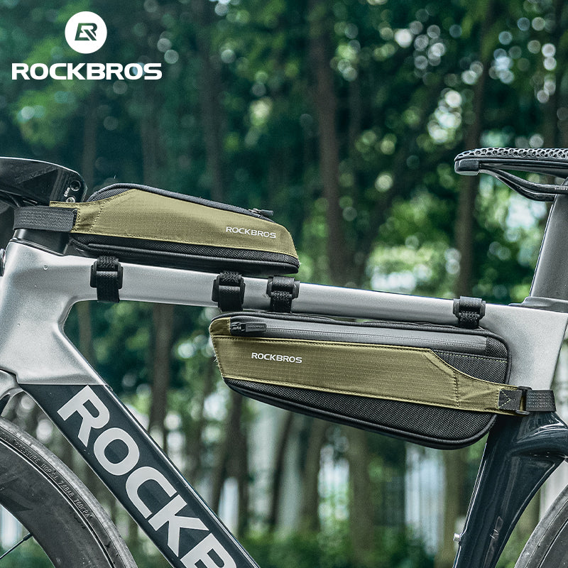 ROCKBROS Bicycle Top Tube Bag Cycling MTB Bike Frame Bag Waterproof Reflective