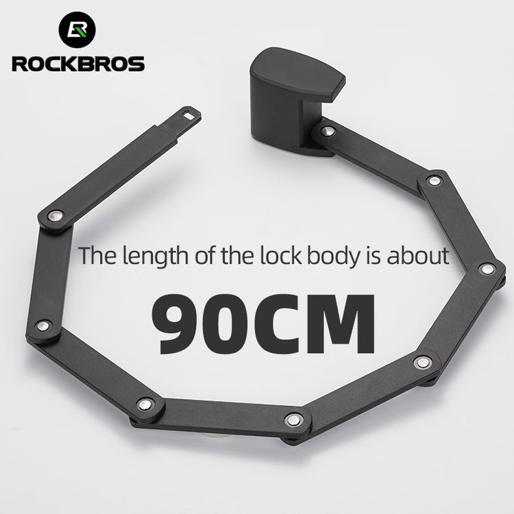 ROCKBROS Bicycle Lock Bike Smart Bluetooth Fingerprint Folding Locks MTB Waterproof Anti-Thief Manganese Steel Locks For Cycling
