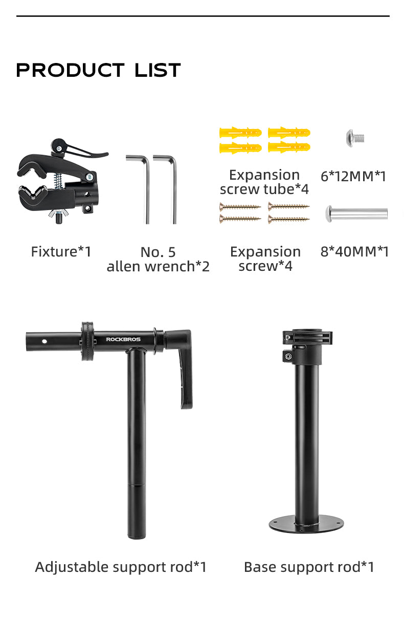 ROCKBROS Adjustable Bike Repair Stand Bench Mount Bicycle Desktop Workstand