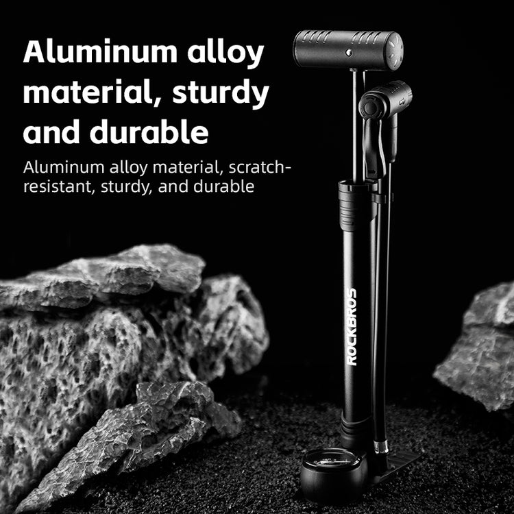 ROCKBROS Bicycle Bike Foot Pump With Gauge 120PSI Presta/Schrader Valve