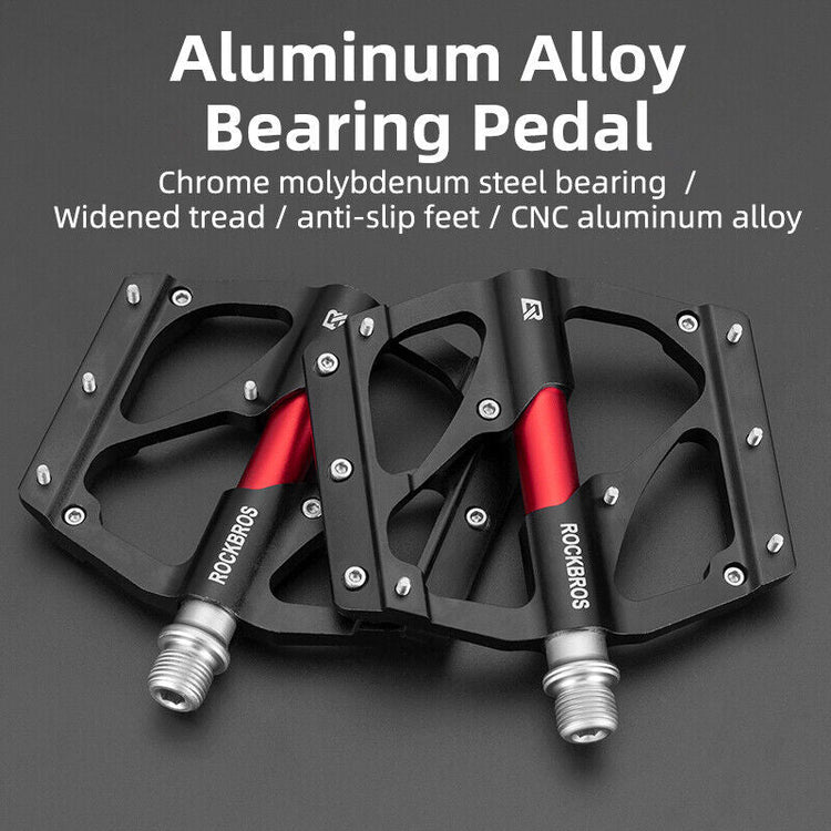 ROCKBROS Super Lightweight Bike Pedals in Black or Red (Pair)