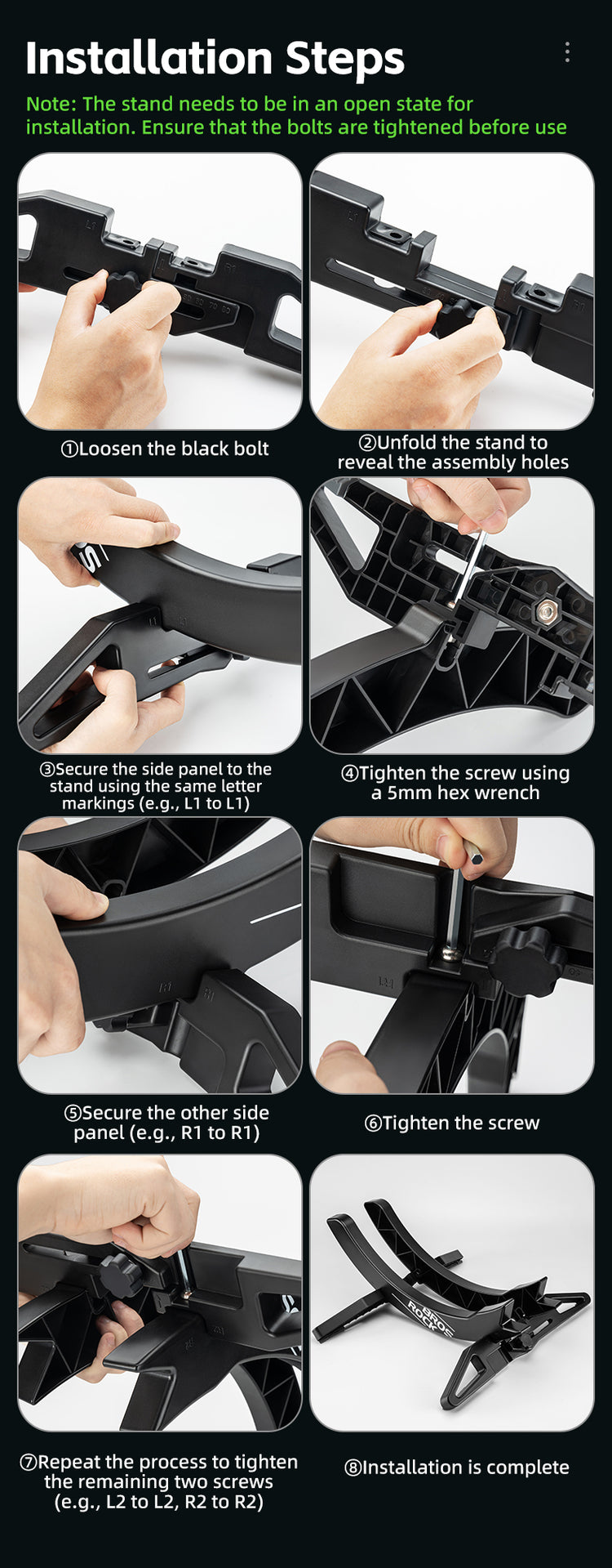 ROCKBROS Adjustable Bike Stand Universal Fit For MTB/Road Bike