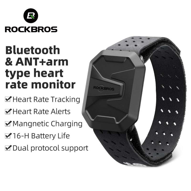 ROCKBROS Bluetooth ANT+ Sports Fitness Arm Heart Rate Monitor IP67 Waterproof