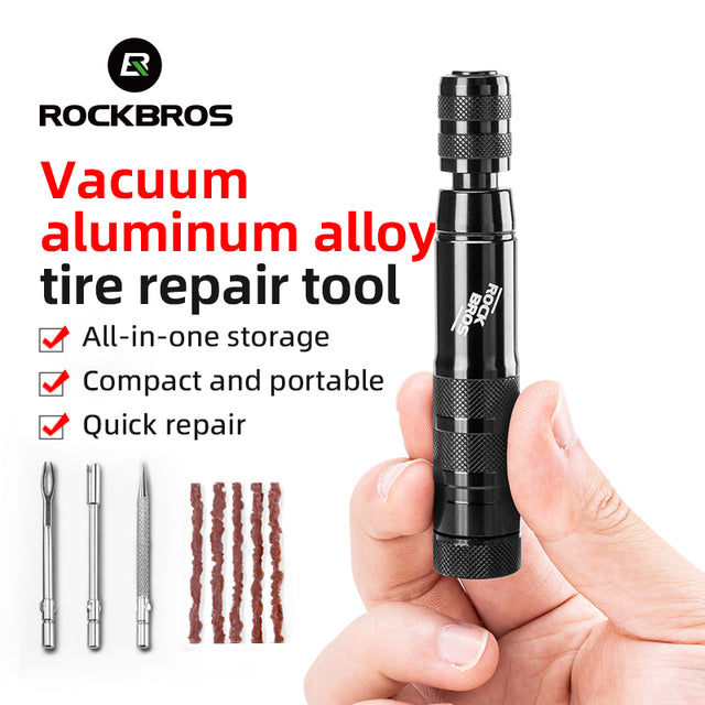 ROCKBROS Portable Bicycle Bike Tire Repair Patch Tool Aluminum Alloy Compact
