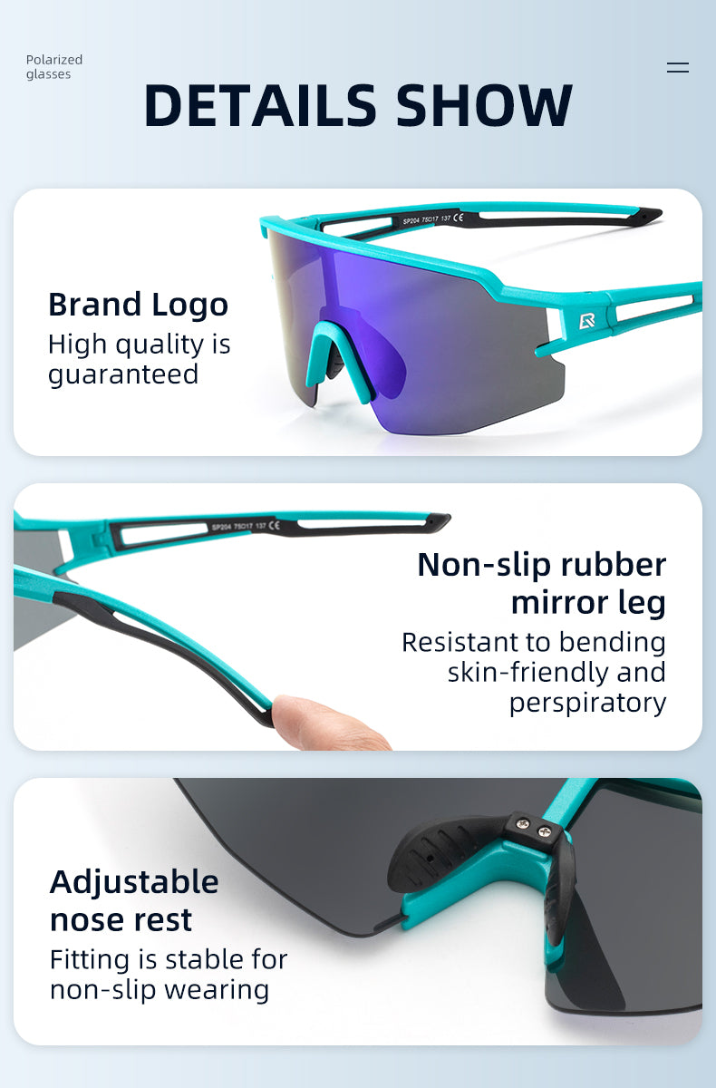 ROCKBROS Bicycle Polarized Cycling Sunglasses UV400 Golf Fishing Hiking Sports Glasses