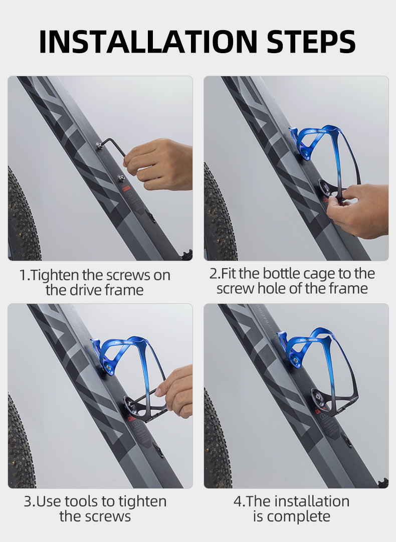 ROCKBROS Bike Water Bottle Holder Lightweight Bicycle Water Bottle Cage Aluminum Alloy Bike Cup Holder