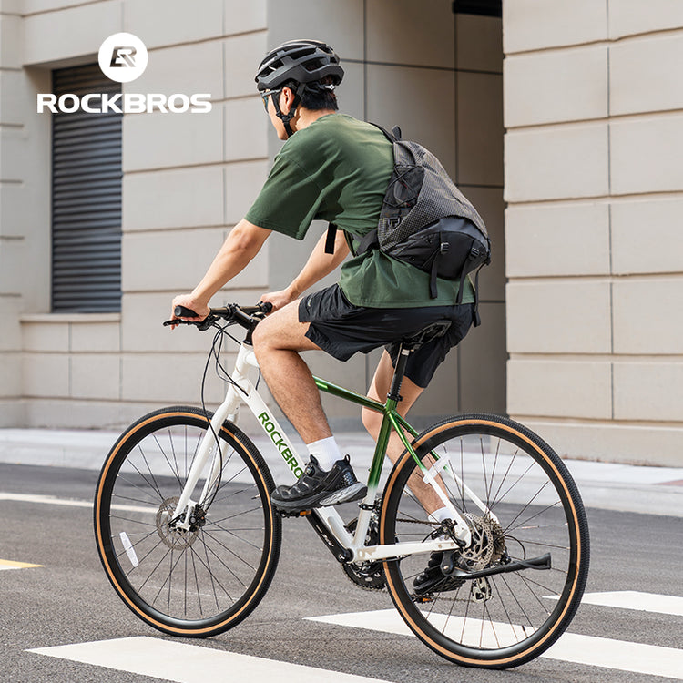 ROCKBROS RIDA-P2E 700C Road Bike Flat Handlebar 8 Speed Aluminum Alloy