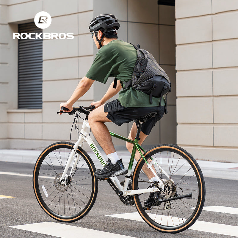 ROCKBROS RIDA-P2E 700C Road Bike Flat Handlebar 8 Speed Aluminum Alloy