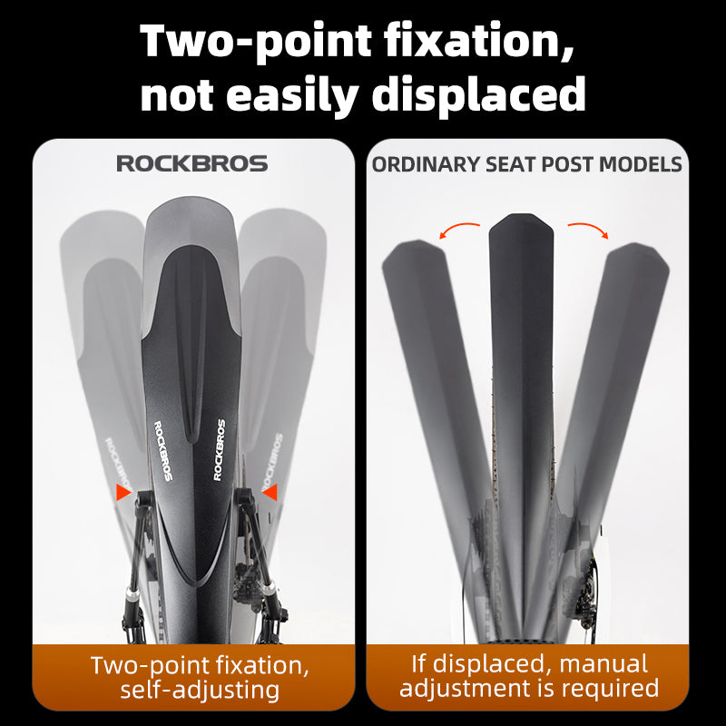 ROCKBROS Mountain Bike Front&Rear Fenders 26-29 inch MTB Mudguard Adjustable Quick Release