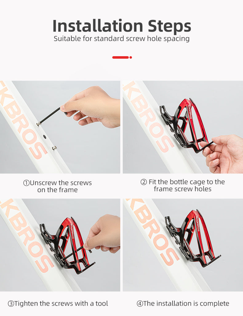 ROCKBROS MTB Bike Bottle Cage Cycling Bicycle Water Bottle Holder Gradient PC