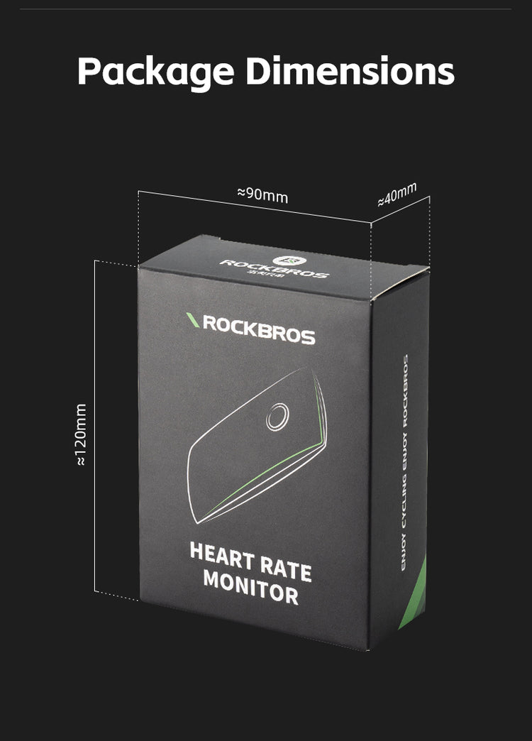 ROCKBROS Smart Heart Rate Monitor Belt Chest Strap ANT+ Bluetooth IP67 USB-C
