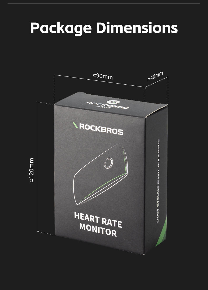 ROCKBROS Smart Heart Rate Monitor Belt Chest Strap ANT+ Bluetooth IP67 USB-C
