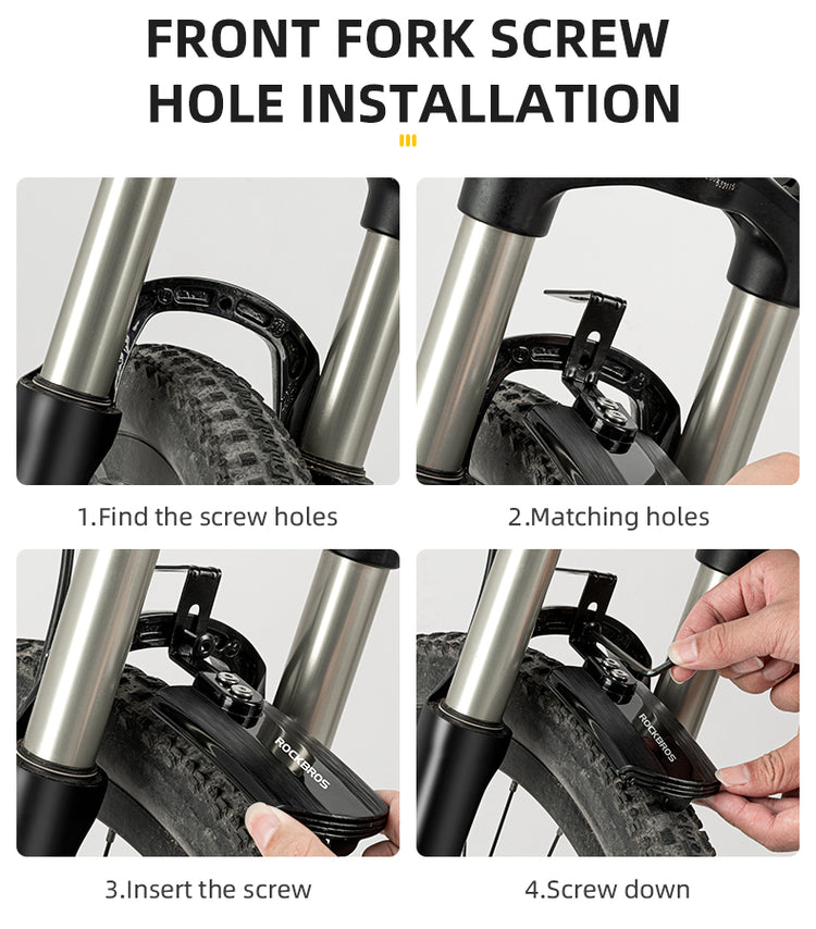 ROCKBROS Adjustable MTB Mountain Bike Mudguard Cycling Bicycle Front Rear Fenders