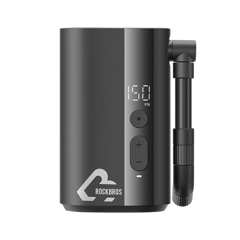 ROCKBROS Electric Bike Tire Pump Portable Motorcycle Bicycle Tyre Air Inflator 150PSI