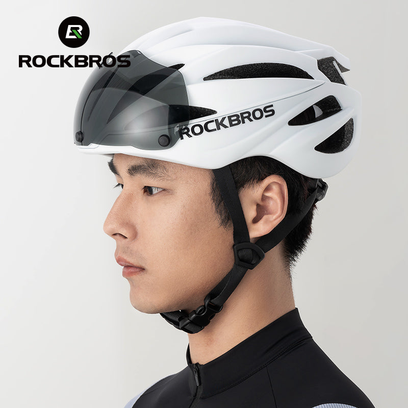ROCKBROS Cycling Safety Helmet With Removable Goggles