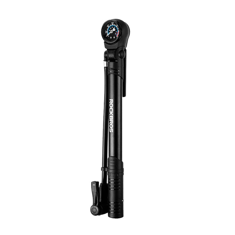 ROCKBROS Bicycle Bike Foot Pump With Gauge 120PSI Presta/Schrader Valve