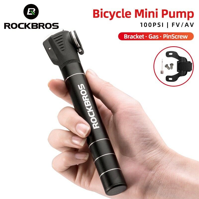 ROCKBROS One-Way Dual Valve Mini Bike Pump in Black
