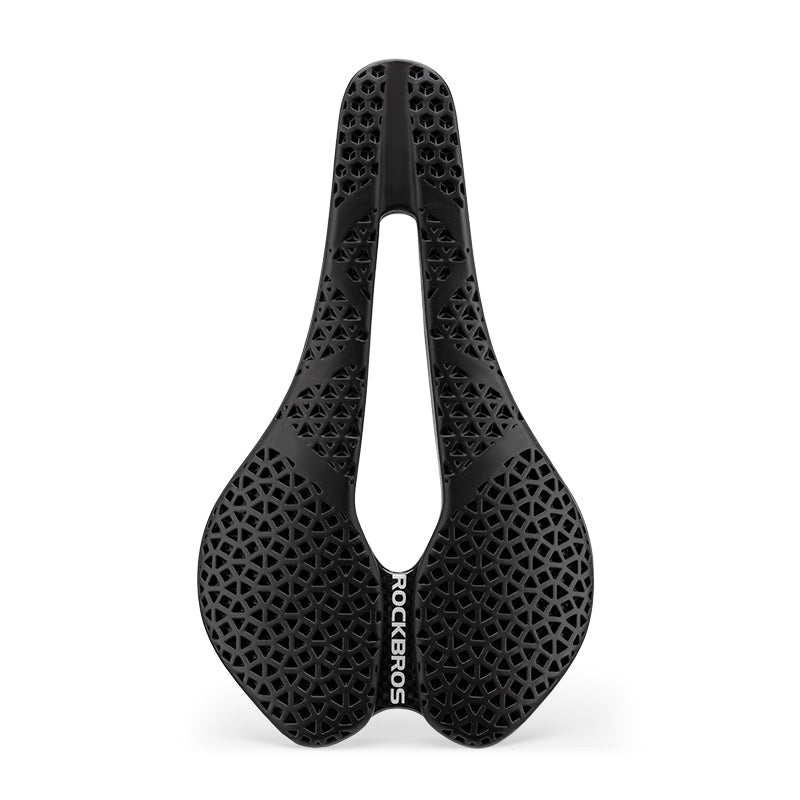 ROCKBROS 3D Printing Bicycle Saddle Lightweight Hollow Breathable Carbon Fiber Road Bike Saddle Comfortable Shockproof Cycling Saddle