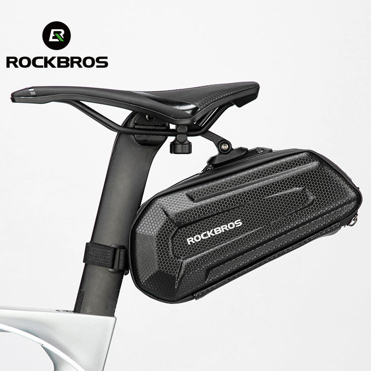 ROCKBROS Bike,Bicycle Saddle Bag Under Seat 3D Hard Shell Bike Seat Bag with Silver Reflective Strip Bike Bag for Mountain Road Bikes, Quick Release 1.7L