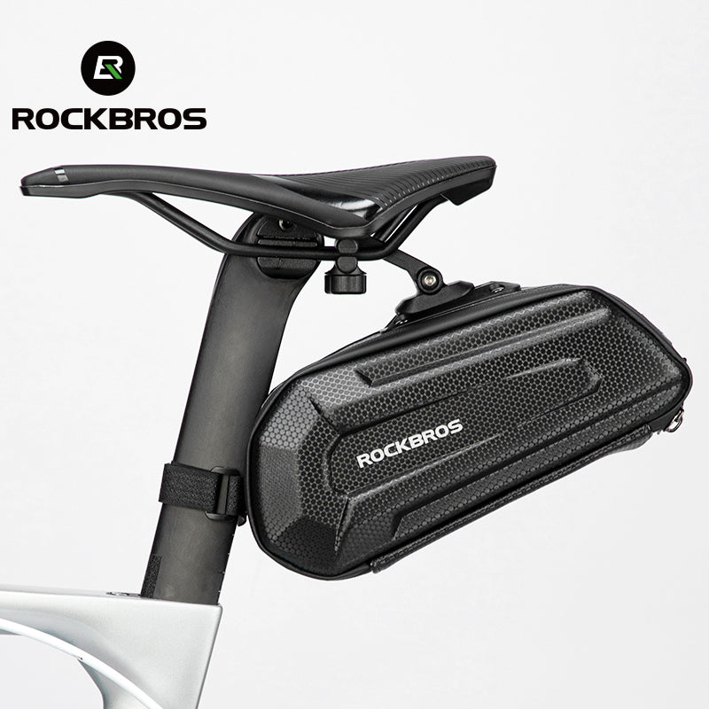 ROCKBROS Bike,Bicycle Saddle Bag Under Seat 3D Hard Shell Bike Seat Bag with Silver Reflective Strip Bike Bag for Mountain Road Bikes, Quick Release 1.7L