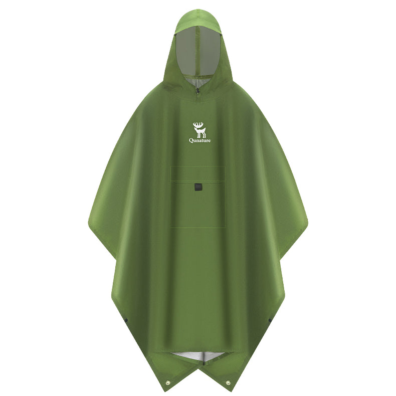 Qunature Camping Hiking 3in1 Raincoat Mat Canopy Raincoat Foldable Waterproof